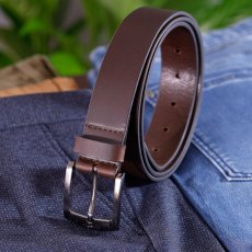 Charles Smith 35mm Leather Belt With Gun Metal Buckle