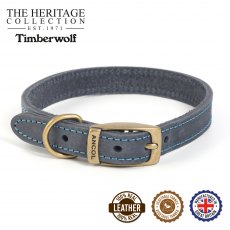 Ancol Timberwolf Leather Collar Size - 2/s 26-31cm