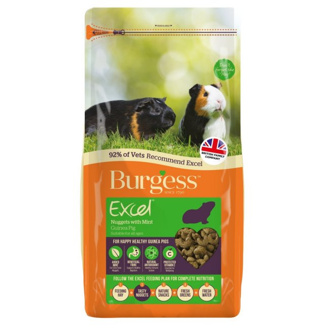 Burgess Burgess Excel Adult Guinea Pig Nuggets With Mint