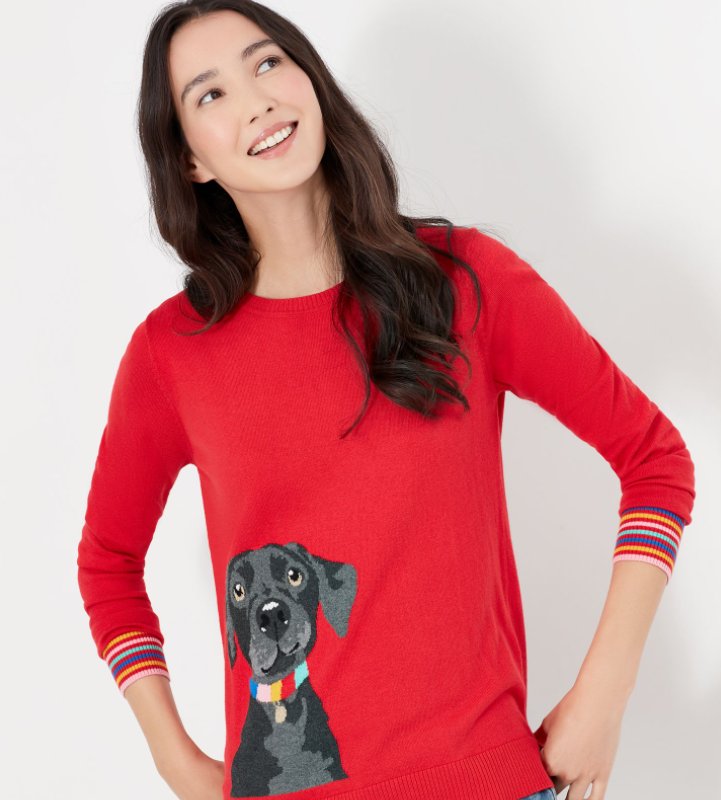 Joules Miranda Sweater Red - Robinsons Equestrian