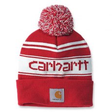 Carhartt Knit Pom-Pom Cuffed Logo Beanie