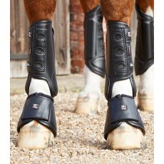 Premier Equine Carbon Tech Air Cooled Black Eventing Boots - Front