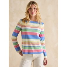 Joules Women's Harbour Multi Boat Neck Printed Top