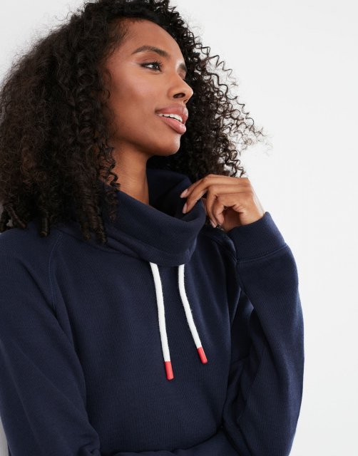 Joules nadia ribbed sweatshirt best sale blue marl