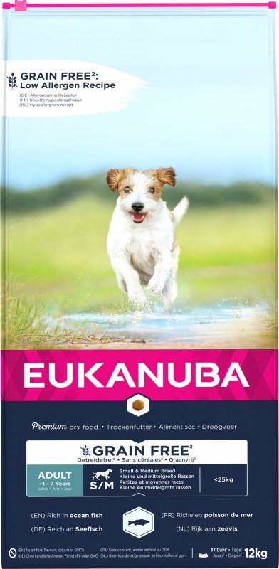 Eukanuba Eukanuba Adult Small/Medium Breed Grain Free Ocean Fish - 12kg