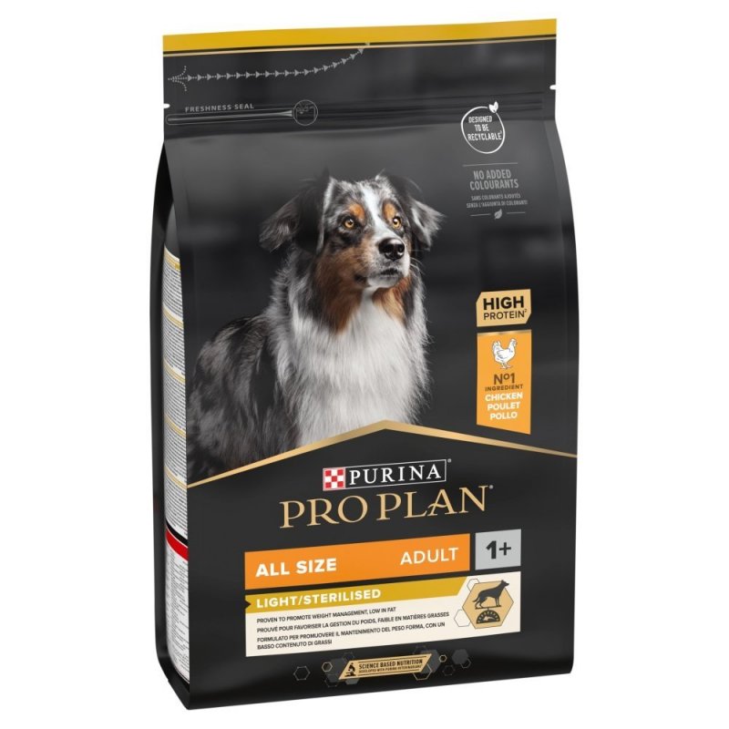 Purina Pro Plan Adult All Sizes Light / Sterilised with Chicken - 3kg