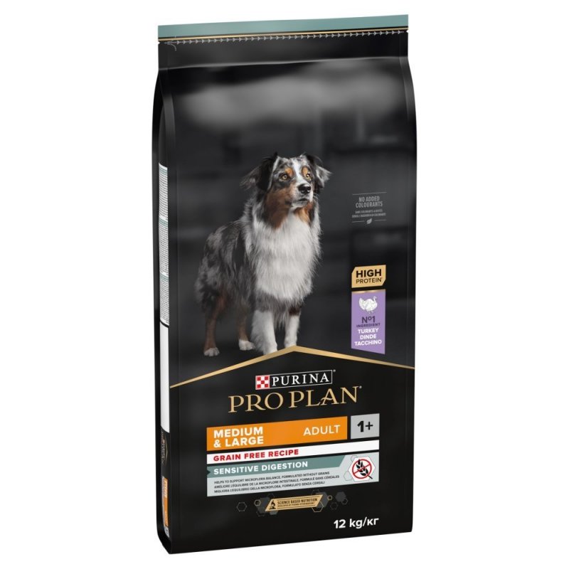 Purina Pro Plan Adult Medium & Large Grain Free Sensitive Digestion Turkey - 12kg