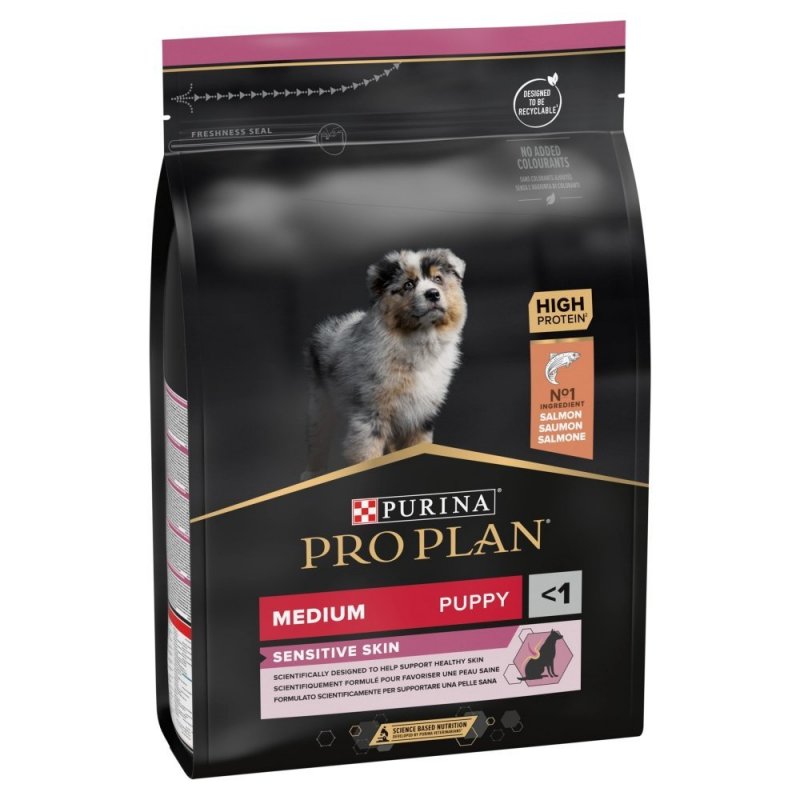 Purina Pro Plan Puppy Sensitive Skin Medium OPTIDERMA Salmon - 3kg