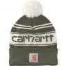 Carhartt Carhartt Knit Pom-Pom Cuffed Logo Beanie